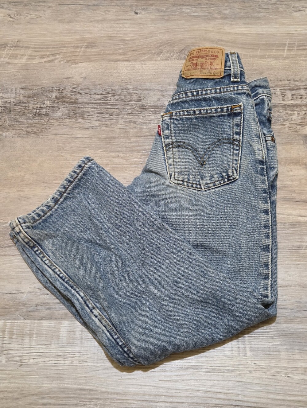 VTG Levis 550 Straight-Leg Med/Light Wash Jeans Boys 9 Slim